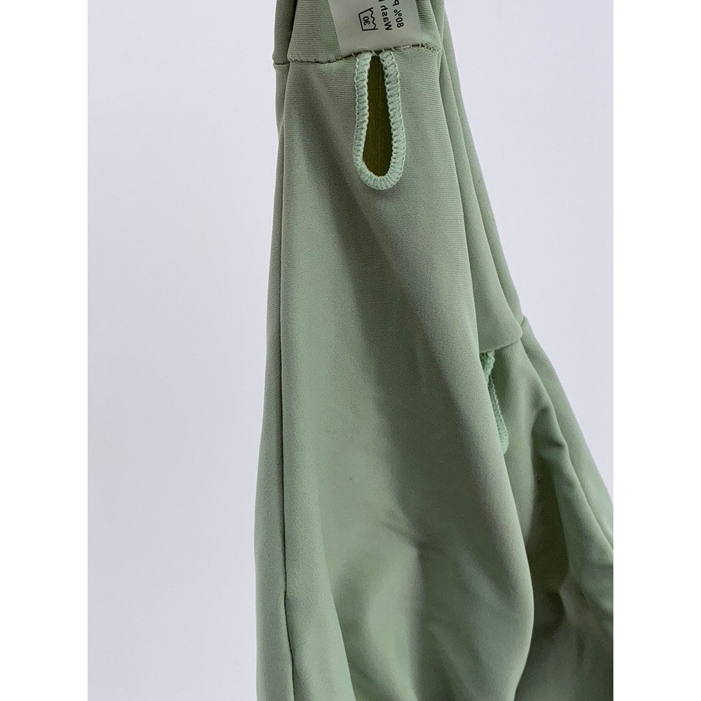 UNBRANDED Women's Green Strappy Swim Top SZ S