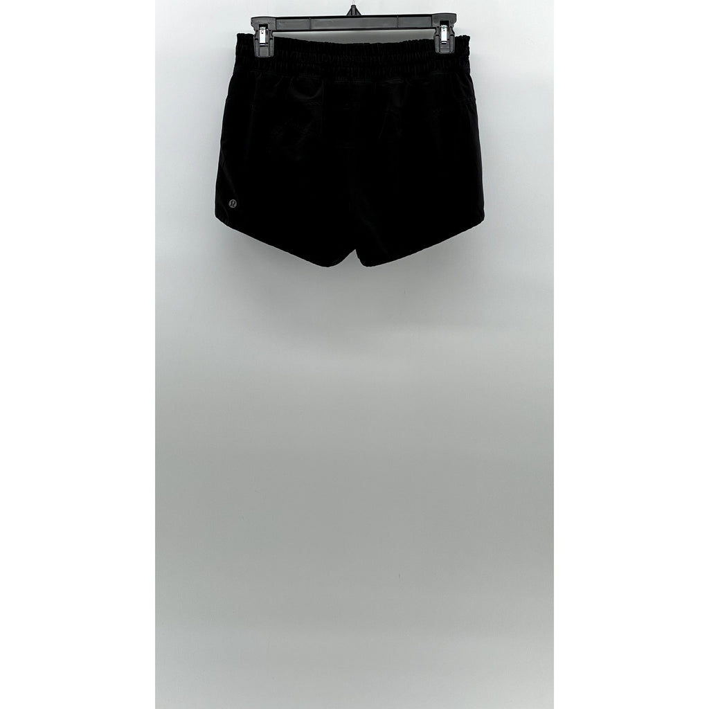 LULULEMON Women's Black Solid Elastic Waist Pull-On Active Shorts SZ 6