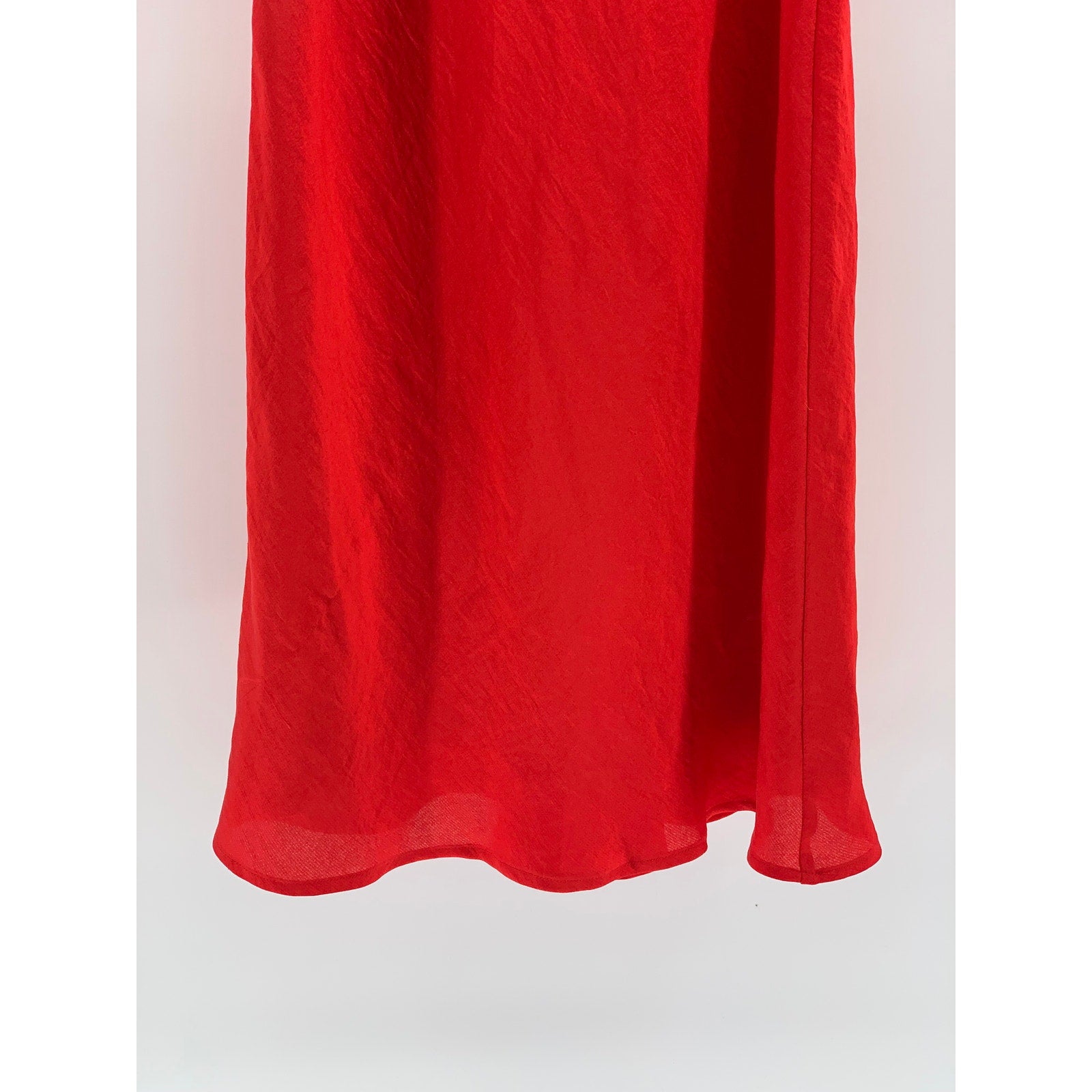 EXPRESS Women’s Red Off-The-Shoulder Ruffle Sleeve A-Line Midi Dress SZ XS