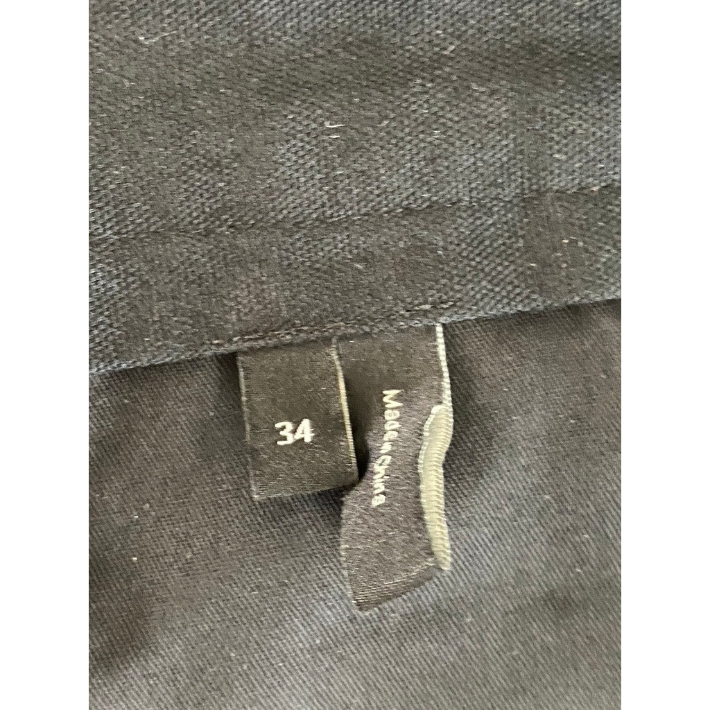 THEORY Men's Navy Waffle Textured Logan Tailored Flat-Front Dress Pant SZ 34