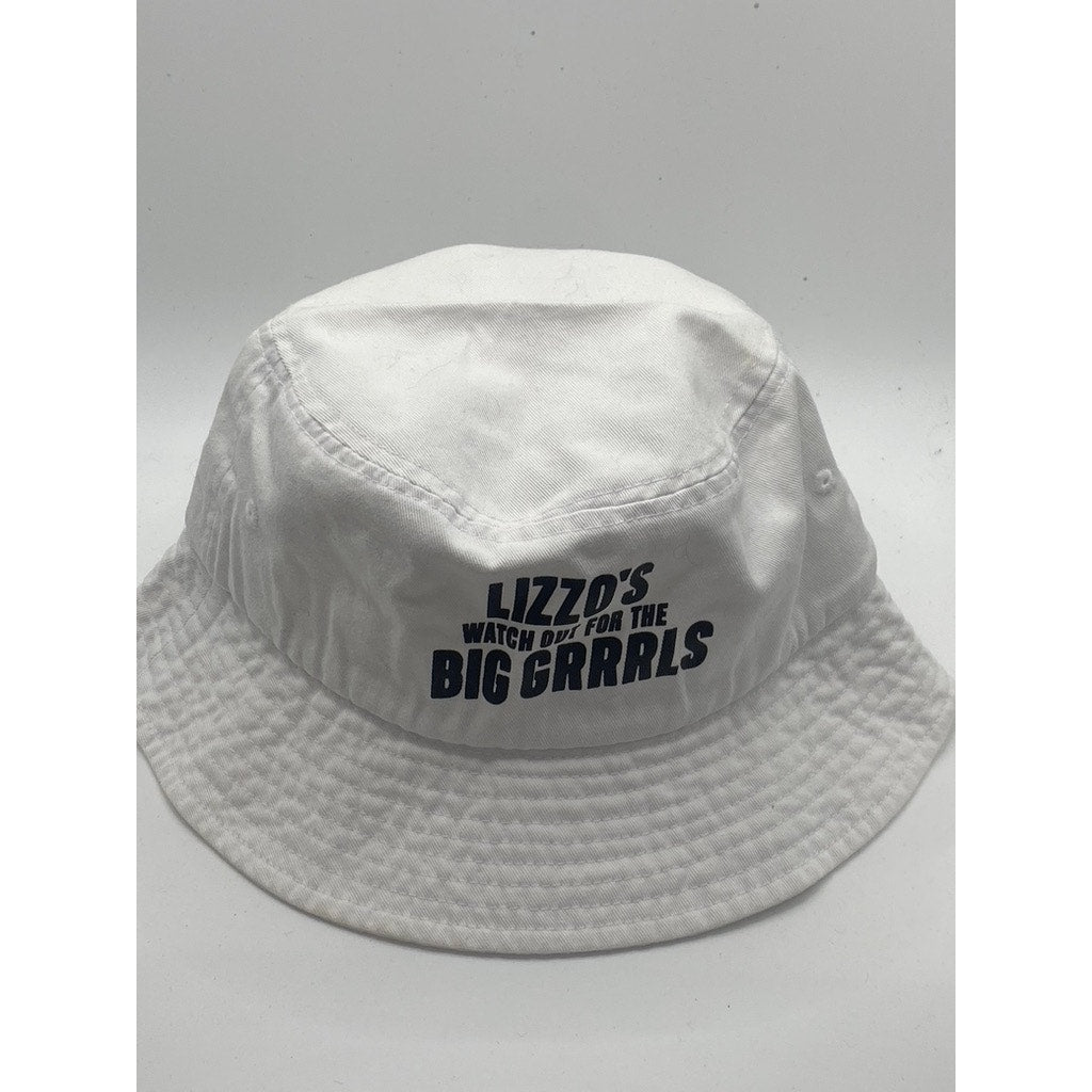 SPORTMAN Women’s White Lizzo’s Watch Out For The Big Girls Logo Bucket Hat SZ OS