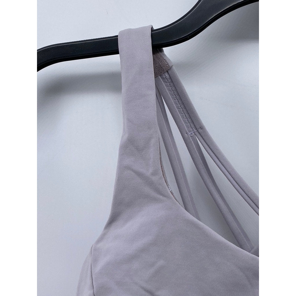 LULULEMON Women's White Strappy Back Energy Active Sports Bra SZ 4