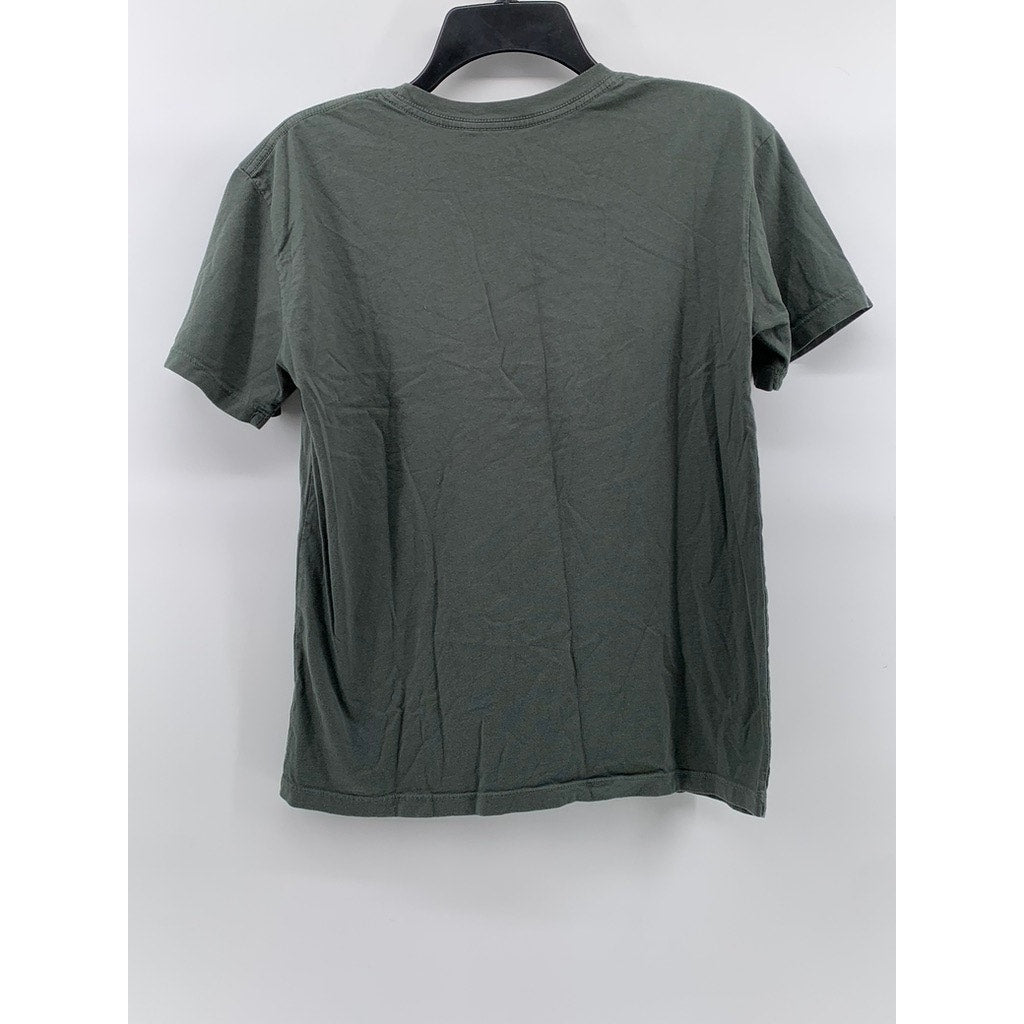 SALT SURF Men's Olive Green-Orange Logo Crewneck Short Sleeve T-Shirt SZ XS