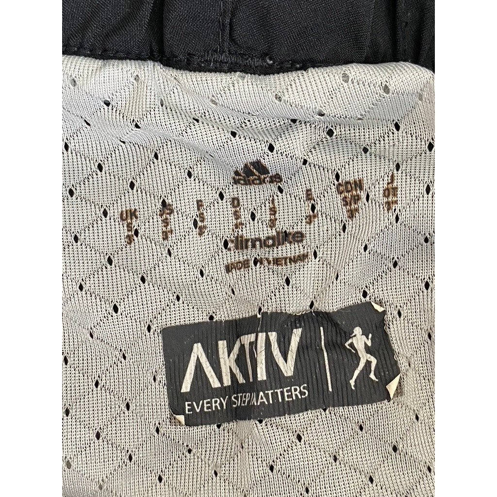 ADIDAS Women's Black M10 3-Stripe Running Shorts SZ S