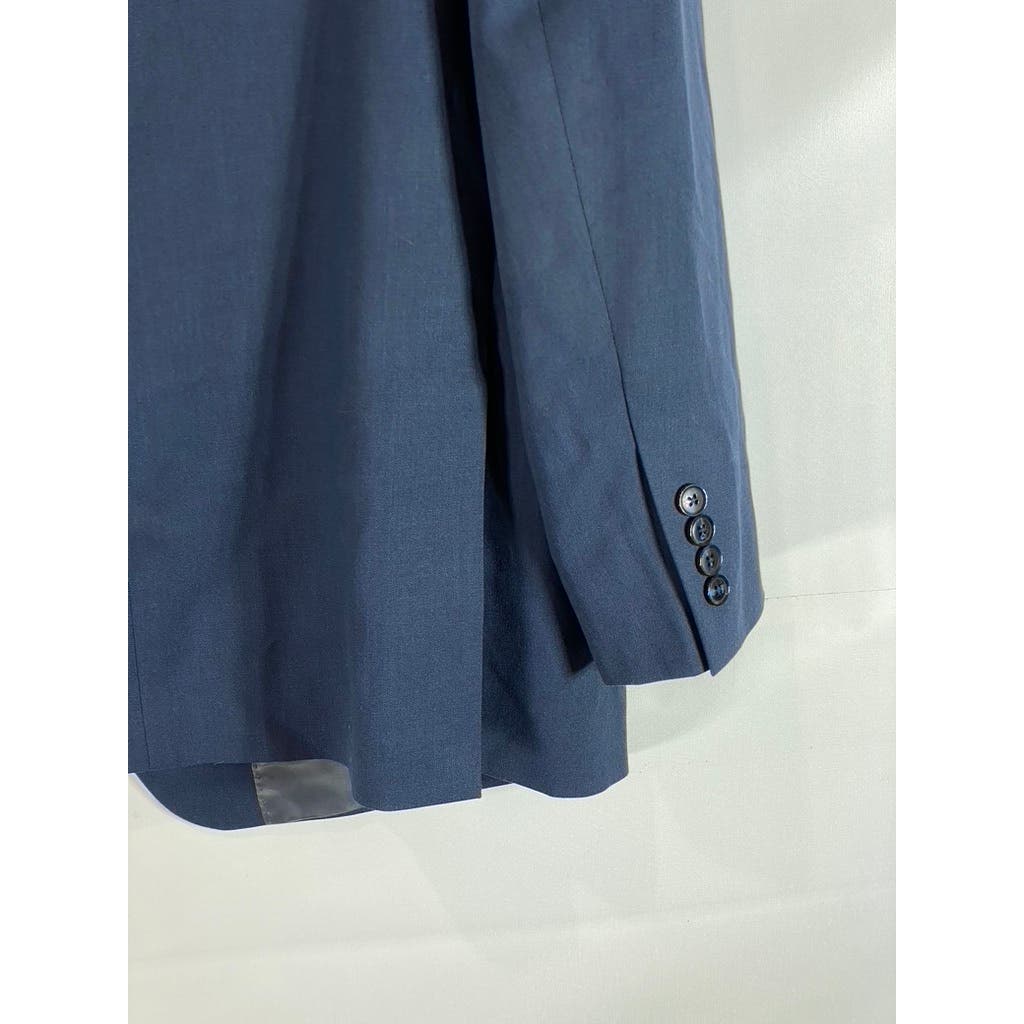 PERRY ELLIS PORTFOLIO Men's Blue Slim-Fit Two-Button Suit Jacket SZ 46R