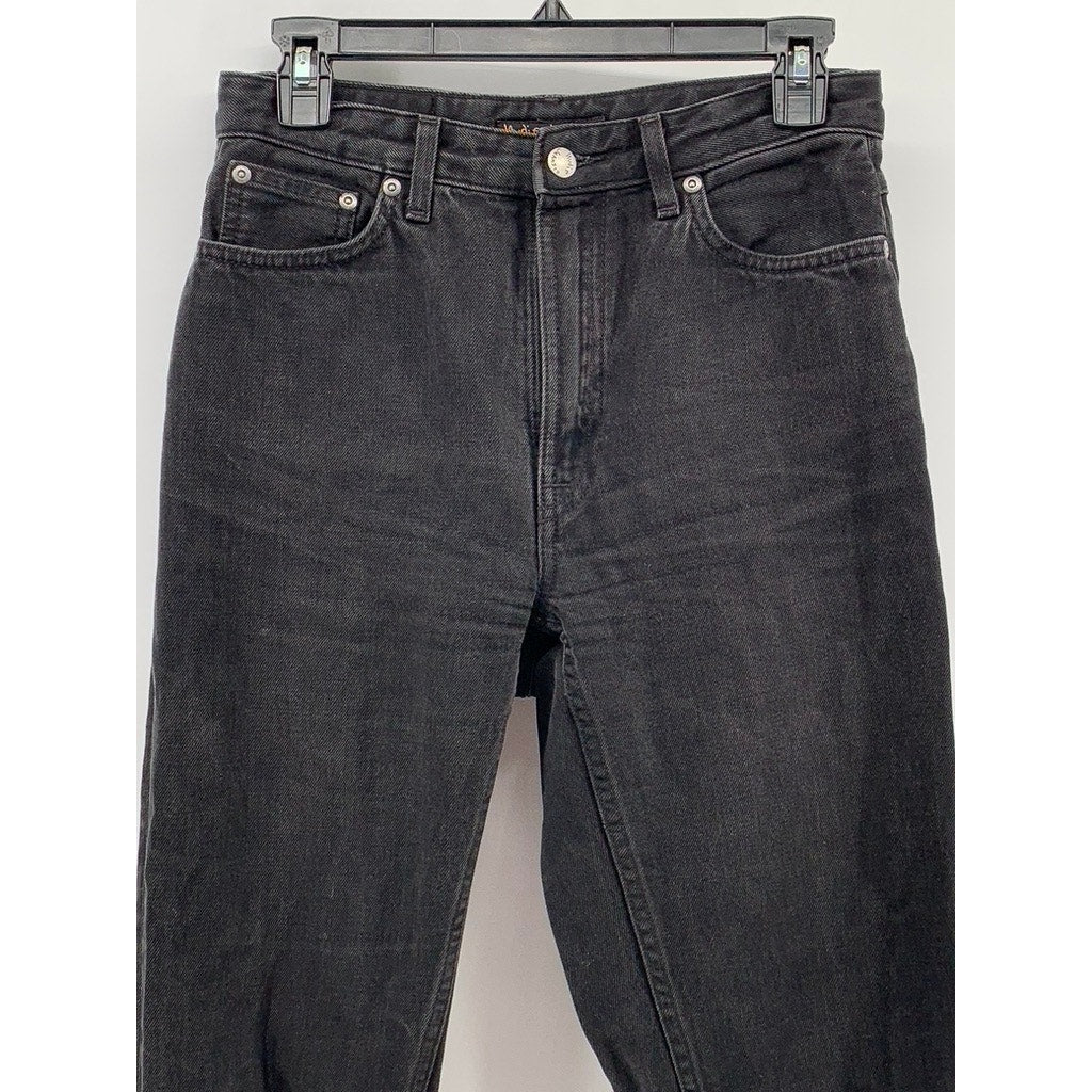 NUDIE JEANS CO Men's Black Denim Tapered Jeans SZ 28X26