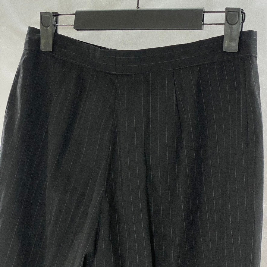 ANTONIO FUSCO MILANO Women's Black Pinstripe Straight-Leg Dress Pant SZ S