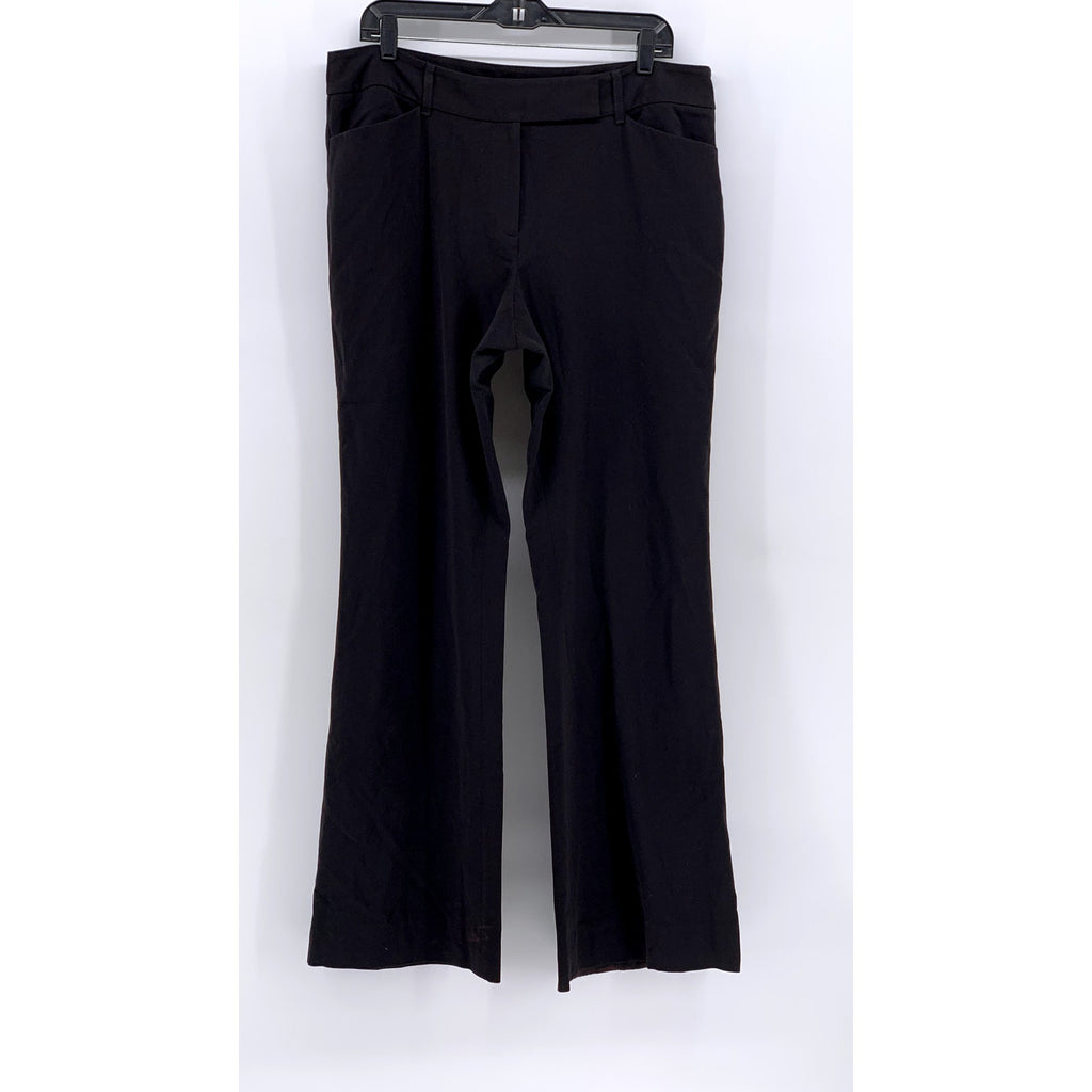 WHITE HOUSE BLACK MARKET Women's Black Flare Leg Pant SZ 12