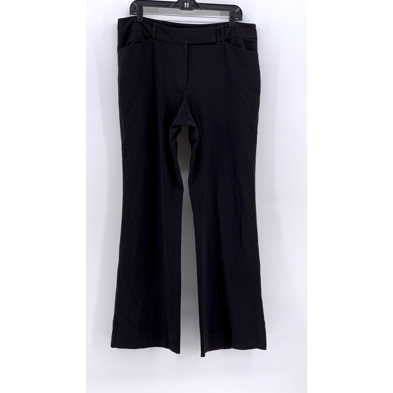 WHITE HOUSE BLACK MARKET Women's Black Flare Leg Pant SZ 12