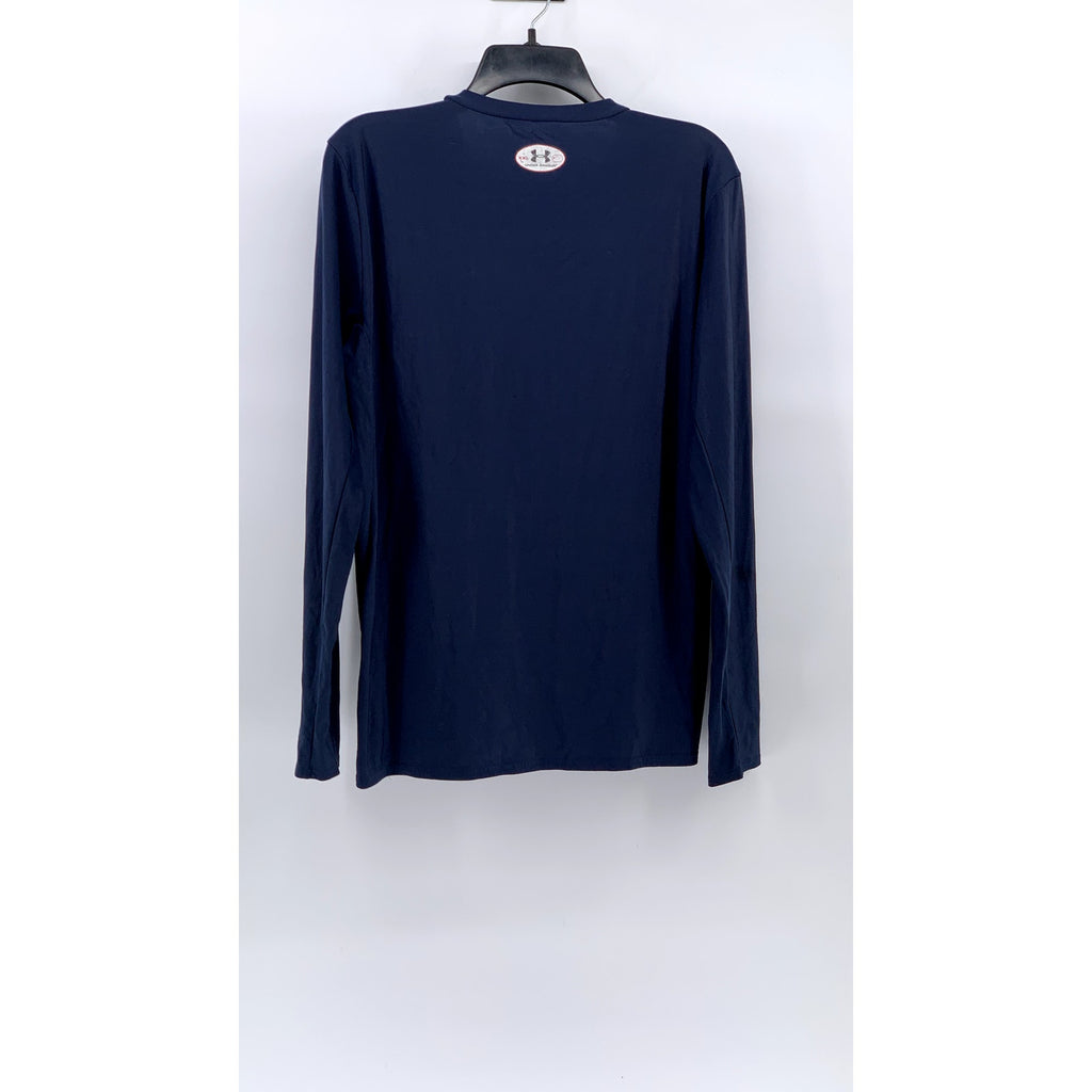 UNDER ARMOUR Men’s Navy Compression Crewneck Long Sleeve T-Shirt SZ 2XL