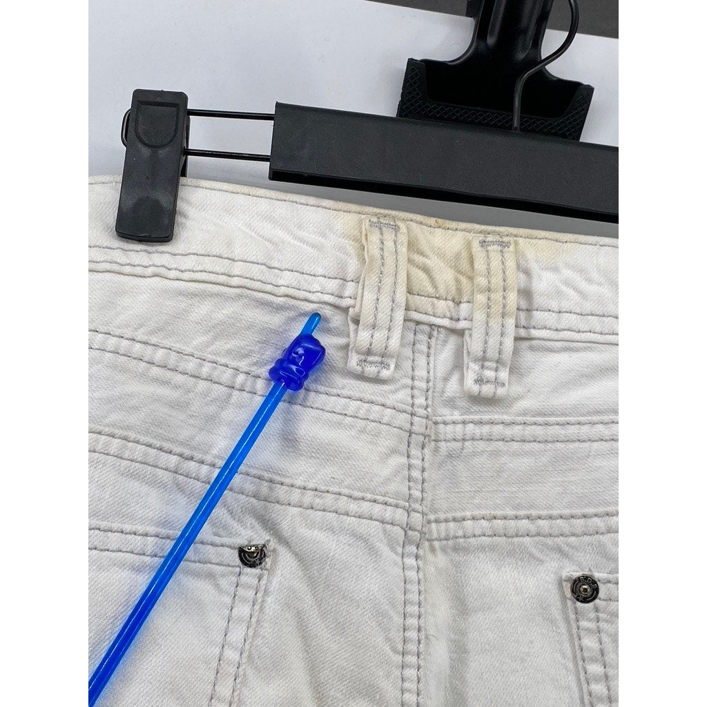 BUFFALO JEANS Men's White Evan Basic Slim-Leg Five-Pocket Denim Jeans SZ 36X32