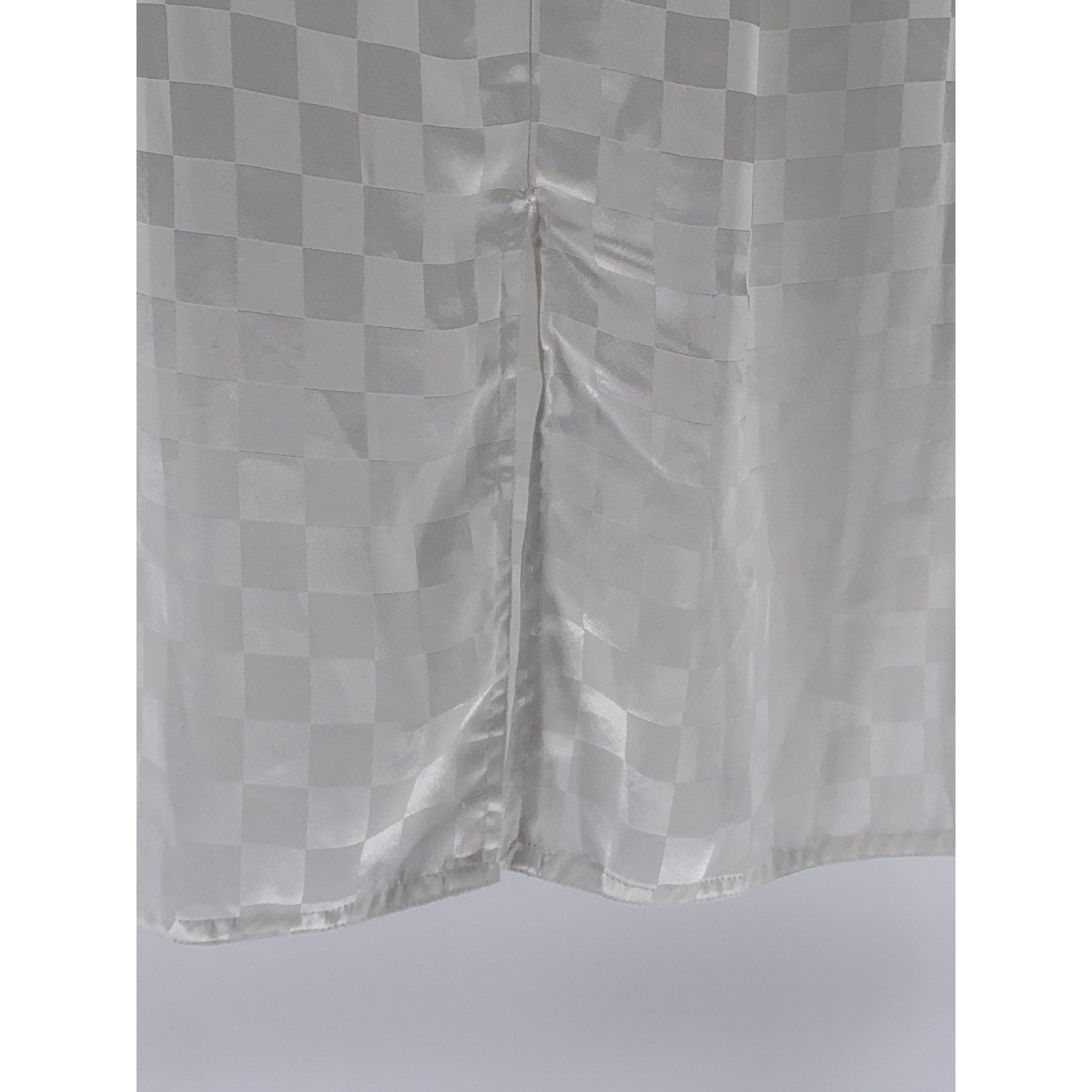 PURE ARGENTI Women's Vintage White Checkered Long Sleeve Midi Dress SZ 8