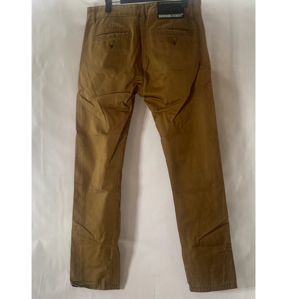 DR. DENIM JEANSMAKER Men's Tan Button-Fly Straight-Leg Four-Pocket Jeans SZ30X32