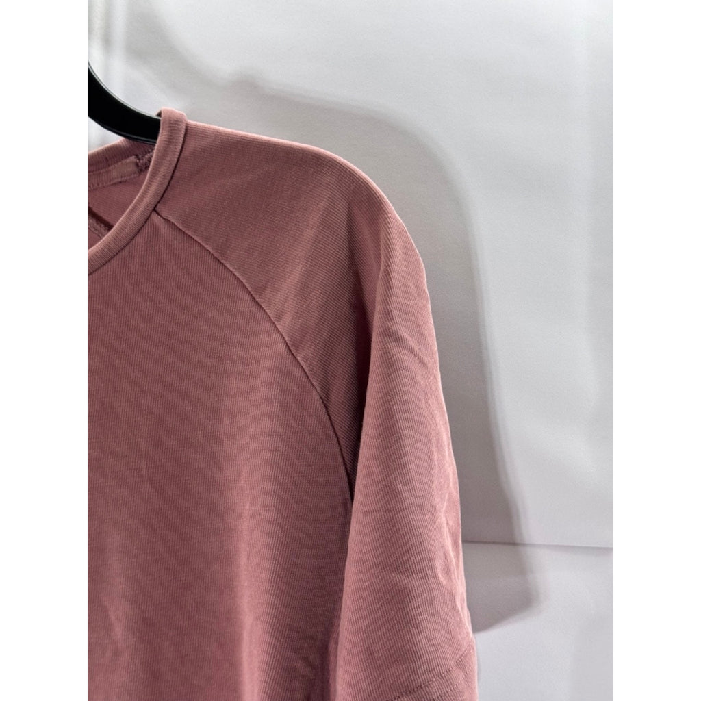 FAIRPLAY Women's Terracotta Solid All Is Fair Crewneck Short Sleeve T-Shirt SZ M