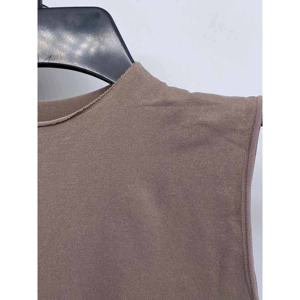 SKIMS Women's Beige High-Neck Sleeveless Seamless Thong Bodysuit SZ S