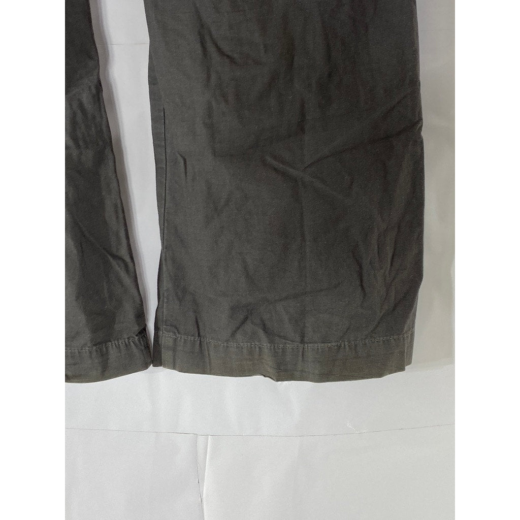J.GALT Women's Gray Mid-Rise Straight-Leg Relaxed Fit Kyle Cargo Pants SZ S