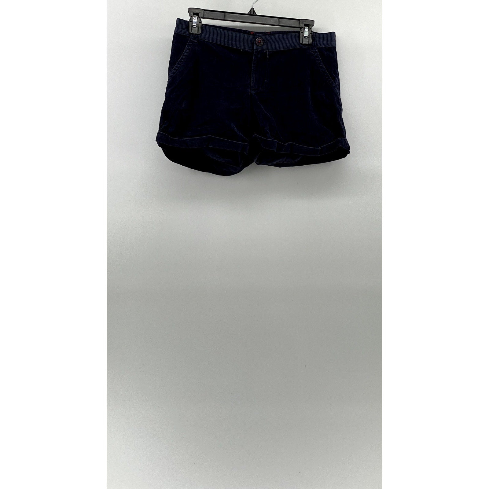 SPLENDID Women's Navy Blue Corduroy Cuffed Shorts SZ S