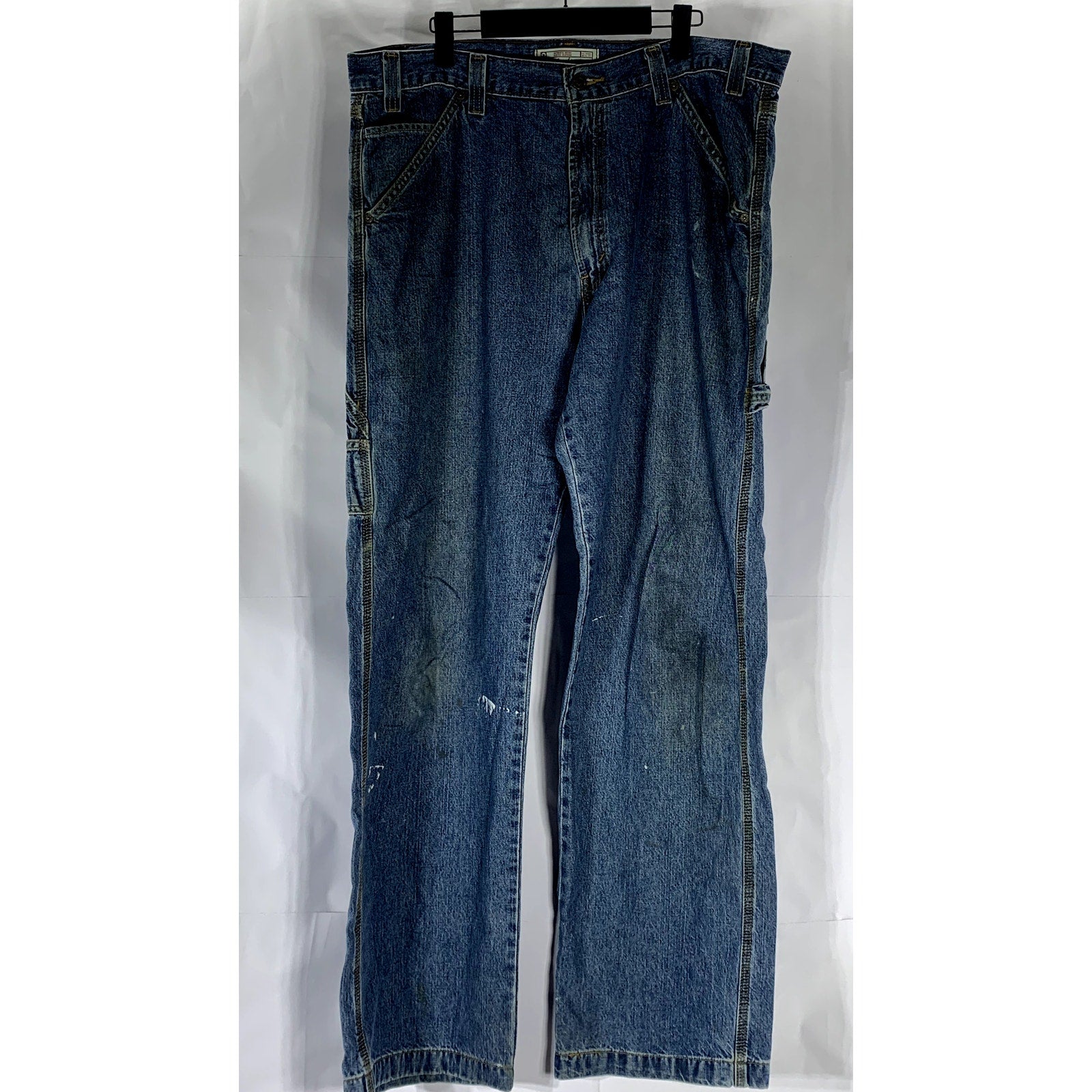 LEVIS STRAUSS SIGNATURE Men's Vintage Blue Straight-Leg Carpenter Jean SZ 36X34
