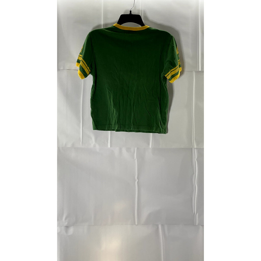 OLD NAVY Women's Green/Yellow #4 Crewneck Short Sleeve Top SZ M