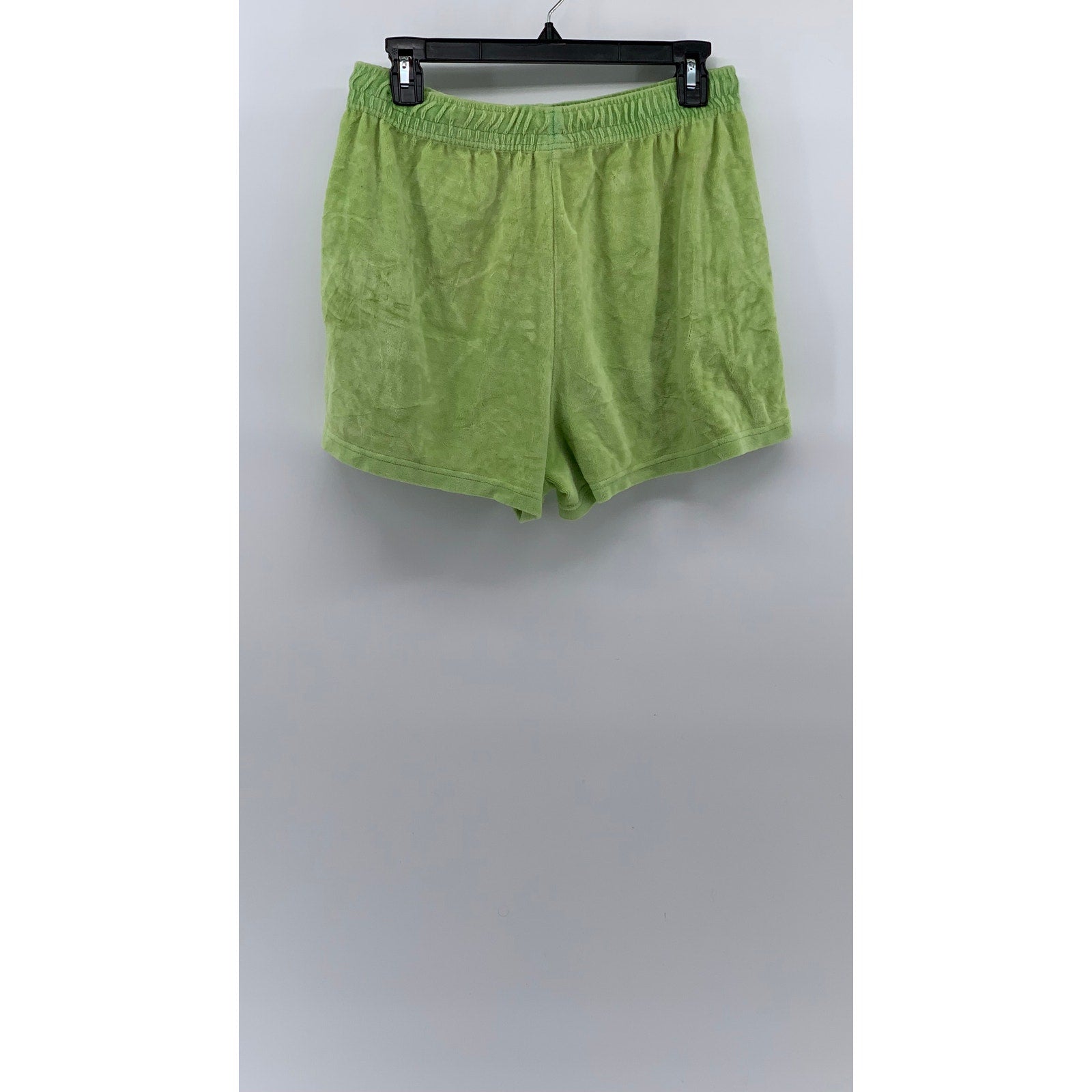 IETS FRANS Women's Green Velour Drawstring Pull-On Shorts SZ M