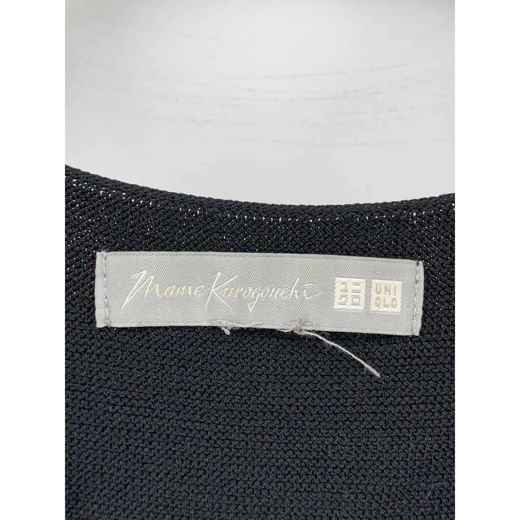 UNIQLO X Mame Kurogouchi Women's Black V-Neck Sleeveless Knit Sweater Top SZ S