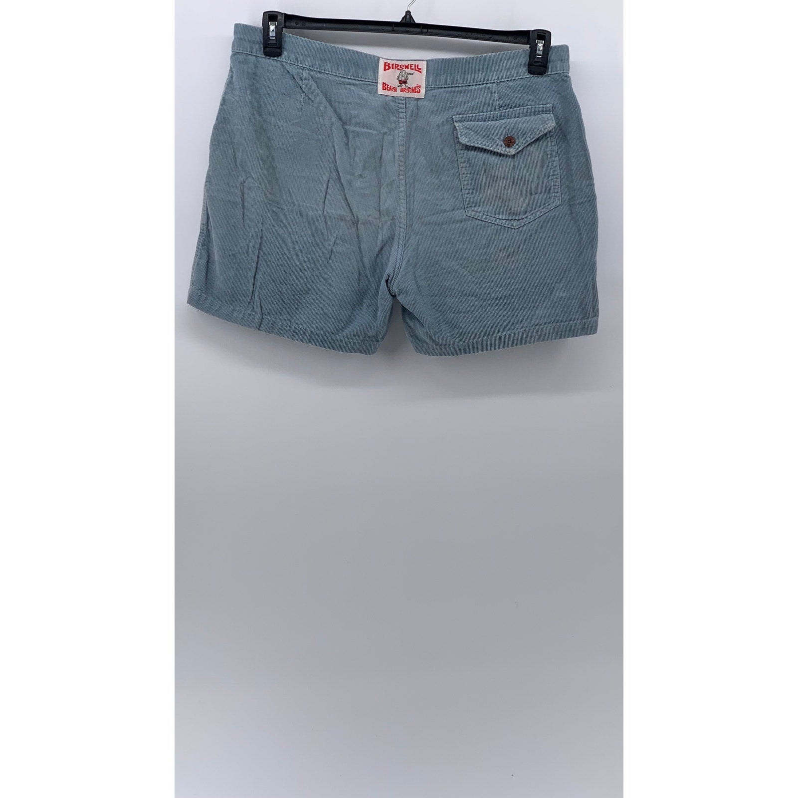BIRCHWELL BEACH BRITCHES Men's Light Blue Classic Corduroy Shorts SZ 34