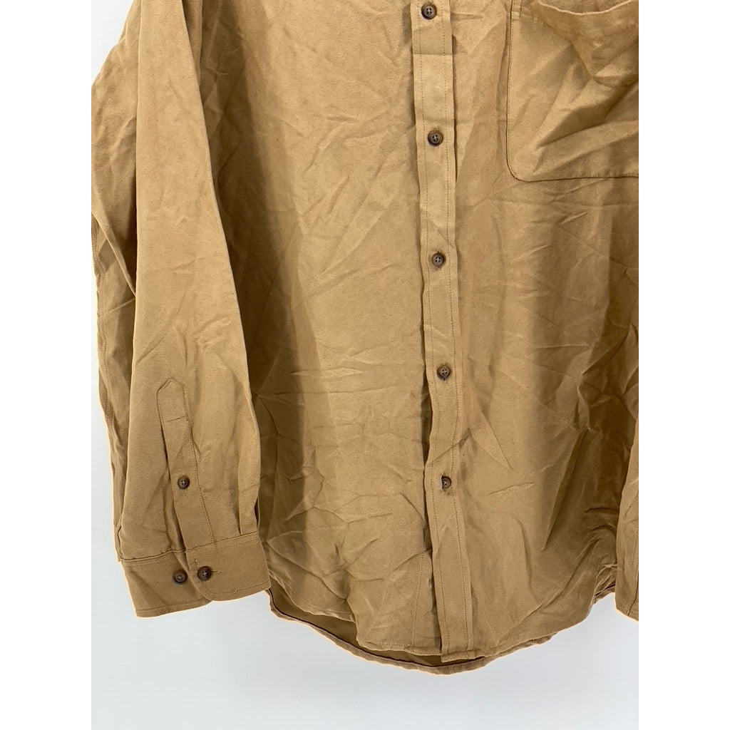 CHEROKEE BRAND Men's Camel Button Down SZ (2XL)
