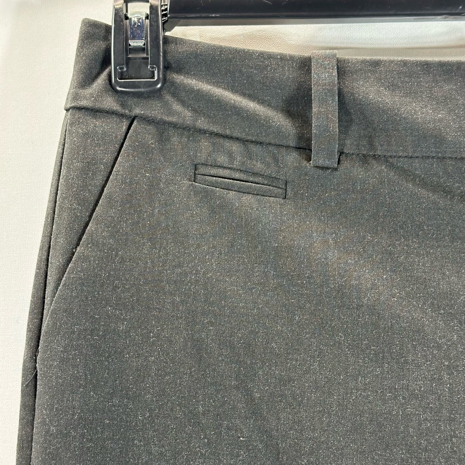 HALOGEN Women's Plus Size Charcoal Taylor-Fit Wide-Leg Dress Pants SZ 14W