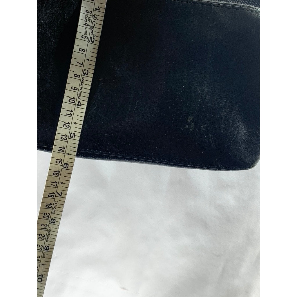 CALVIN KLEIN Women's Black Faux Leather Textured Shoulder Bag