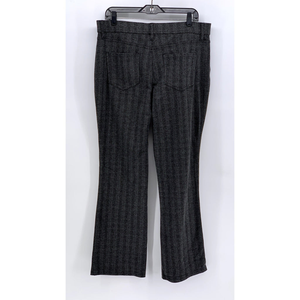 SIMPLY VERA VERA WANG Women's Gray Herringbone Straight Leg Pants SZ L