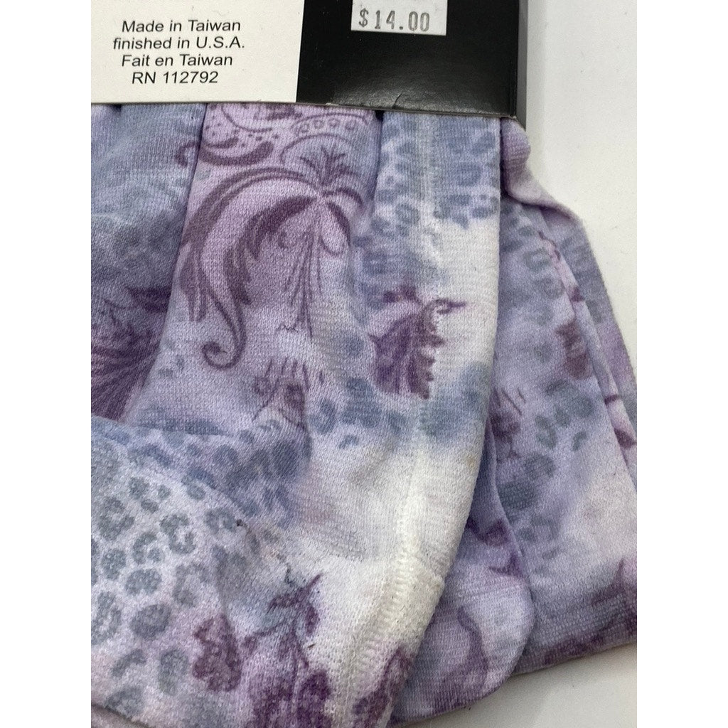 FOOT TRAFFIC Women's Blue-Pink Tie-Dye Printed Pull-On Tights SZ OS