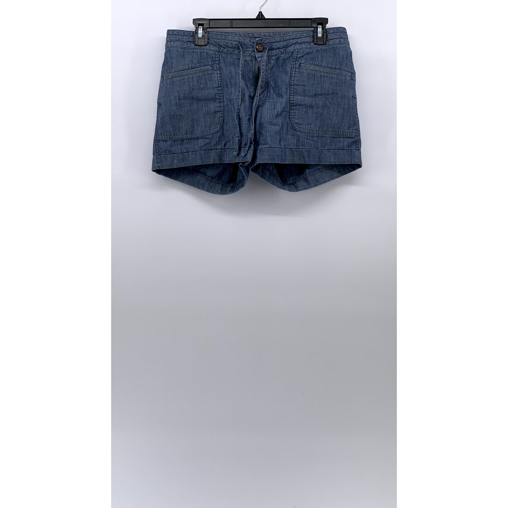 THE NORTH FACE Women's Blue Chambray Regular-Fit Casual Shorts SZ 10