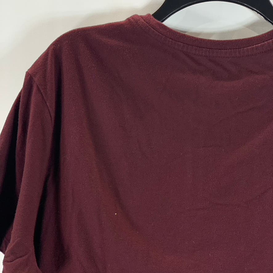 GOODFELLOW & CO Men's Burgundy Crewneck Standard-Fit Lyndale T-Shirt SZ 2XL
