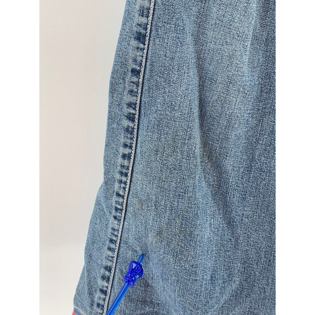 GAP Women's Blue Denim Flare Leg Cargo Jeans SZ 1