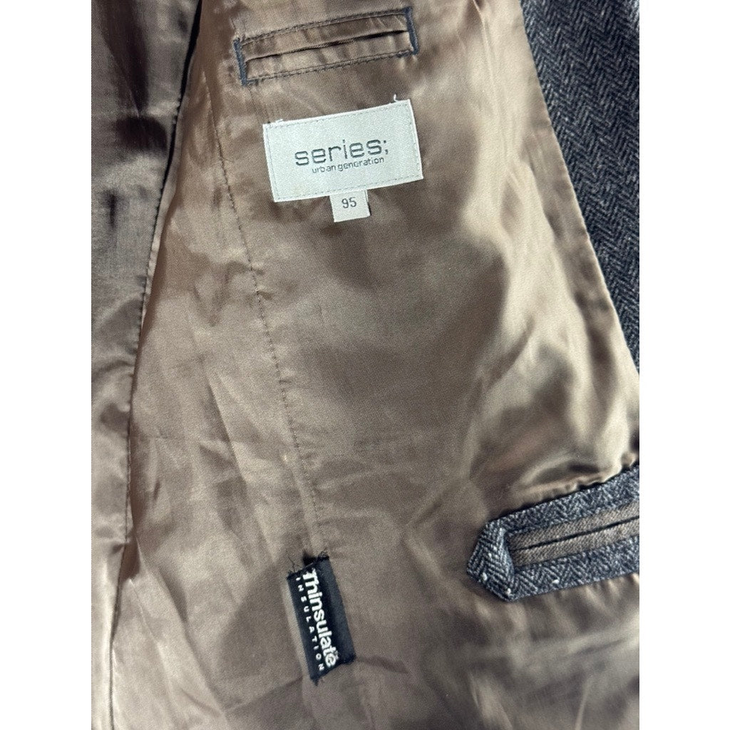 SERIES; URBAN GENERATION Men's Charcoal Button-Front Jacket SZ 95(M)