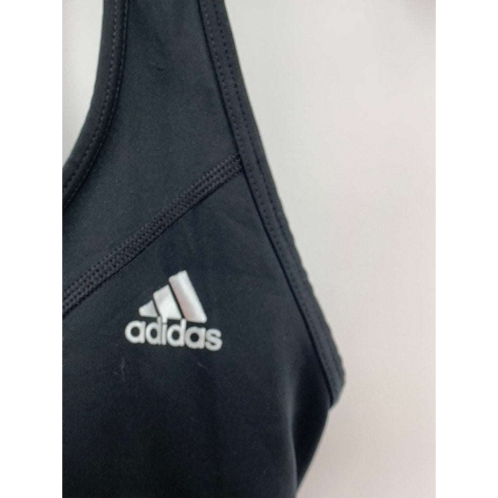 ADIDAS Women's Black Logo Techfit Climalite Sports Bra SZ XS