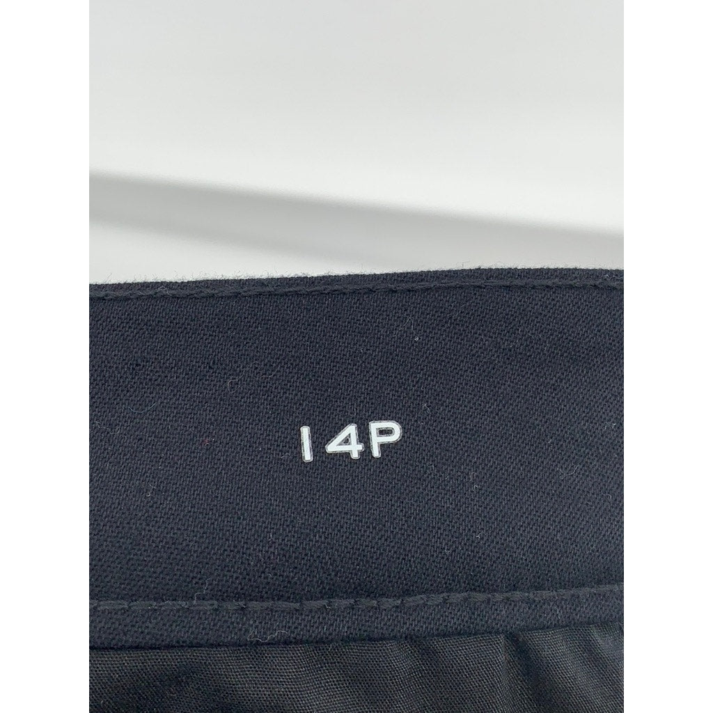 ST. JOHN’S BAY Women’s Petite Black Solid Capri Pants SZ 14P