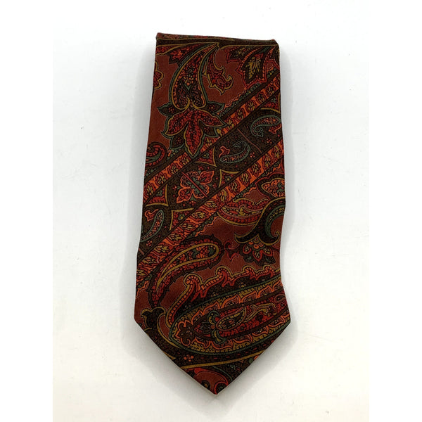 BOSTON TRADERS Men's Vintage Brown Printed Tie