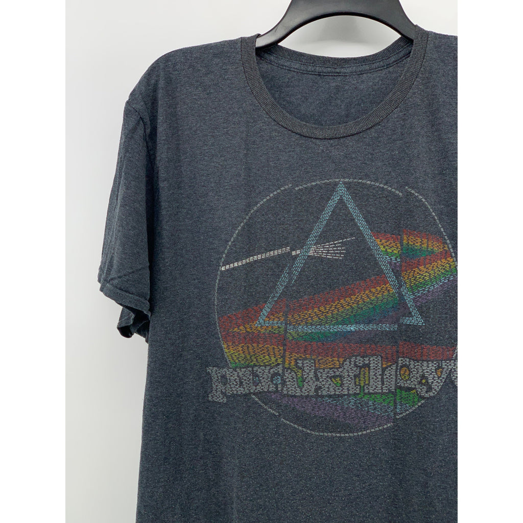 PINK FLOYD Men's Dark Gray-Multi Dark Side Of The Moon Crewneck T-Shirt SZ L
