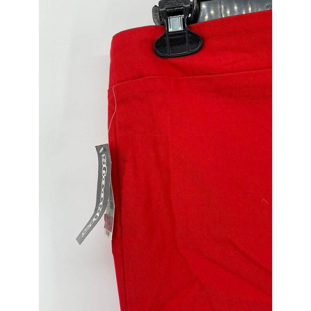 STOOSHY Juniors' Red Angle Zipper Pencil Mini Skirt SZ XL