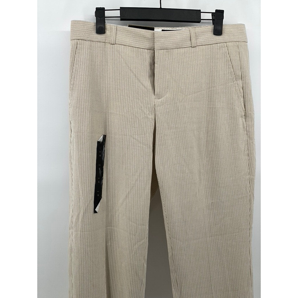 BANAN REPUBLIC Women's Kha-Kee Stripe Ryan Slim-Fit Straight-Leg Pants SZ 6