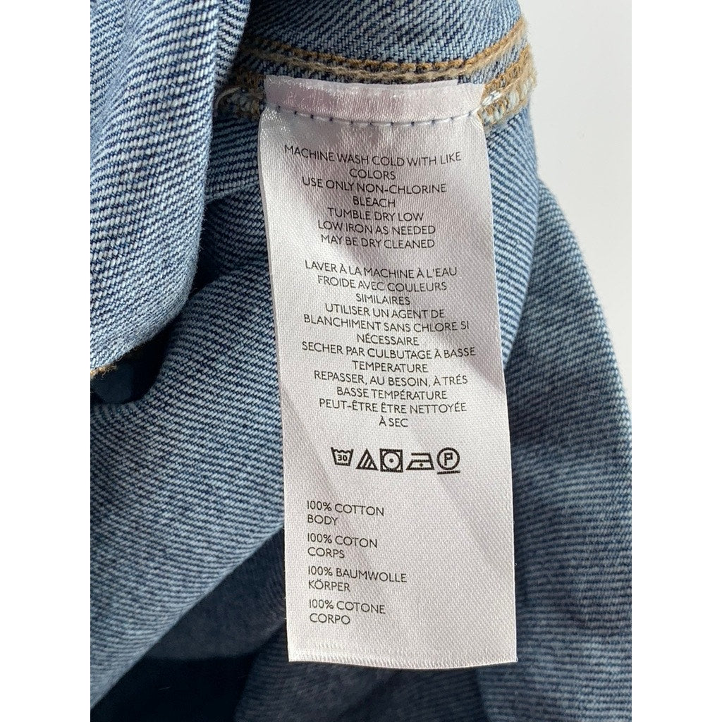 WE THE FREE Women's Blue Denim High Roller Shortall SZ M