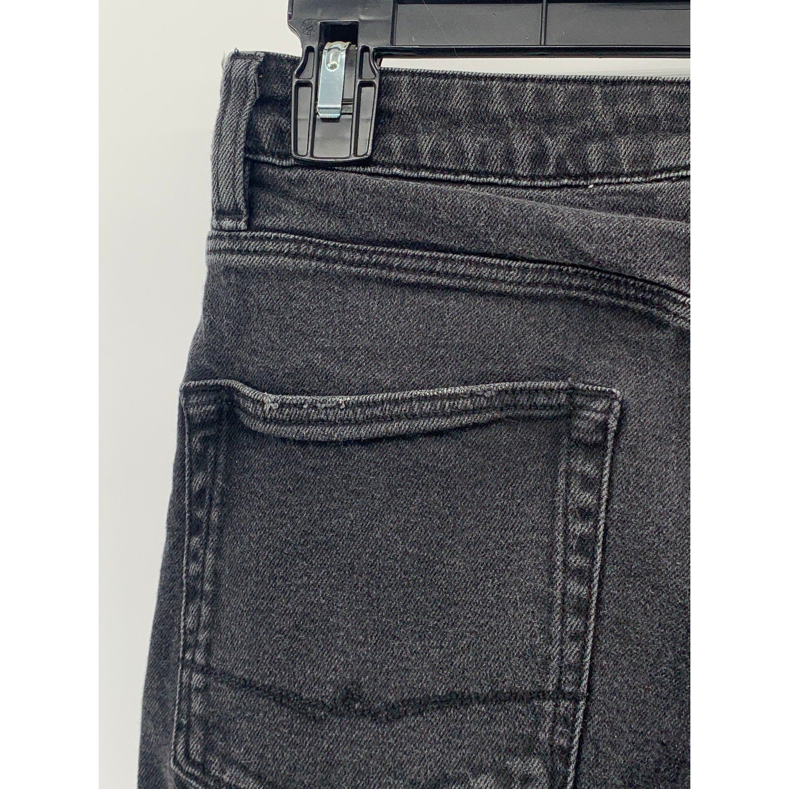 ASOS Women's Black Denim Distressed High-Rise Slim-Leg Regular-Fit Jeans SZ 28