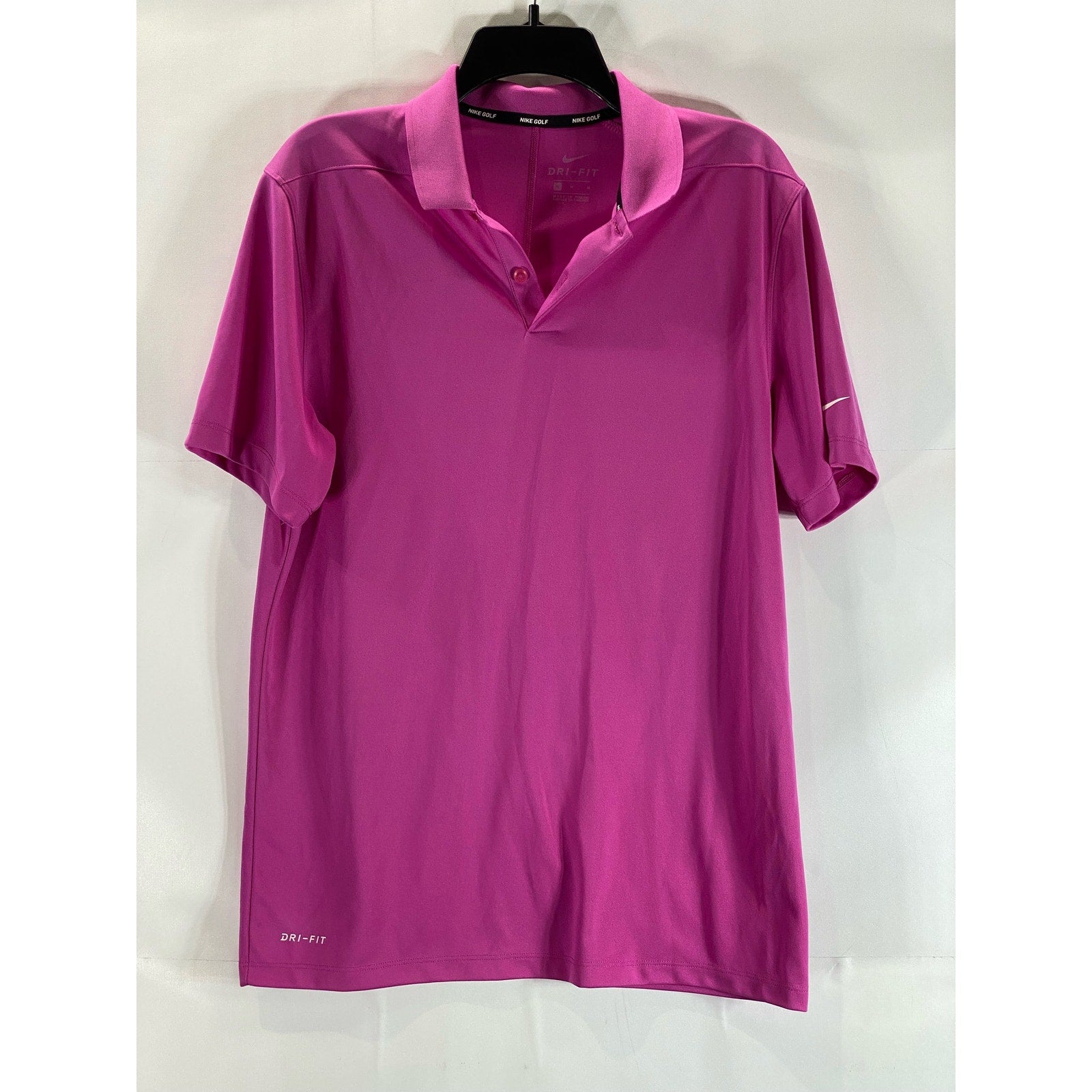NIKE Men's Fuchsia Dri-Fit Short Sleeve Victory Golf Polo Shirt SZ M