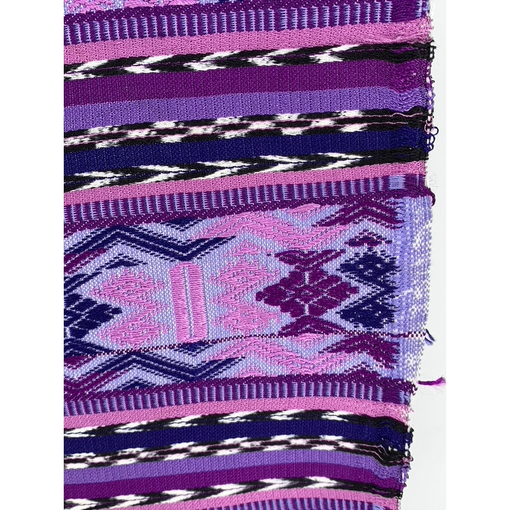 UNBRANDED Purple Hand Knit Geo Print Fabric