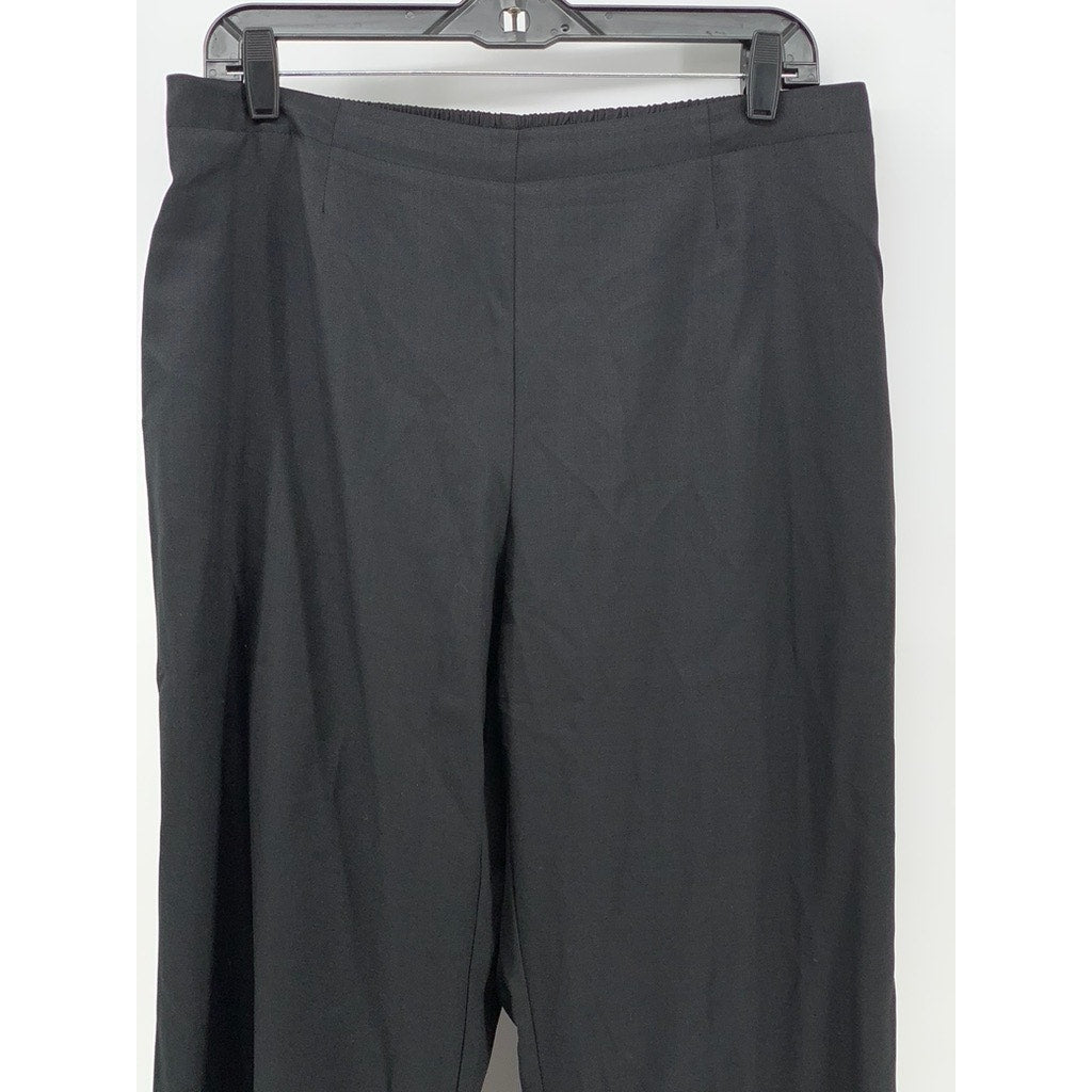 EDWARDS Women's Black Solid Wide Leg Uniform Pants SZ L