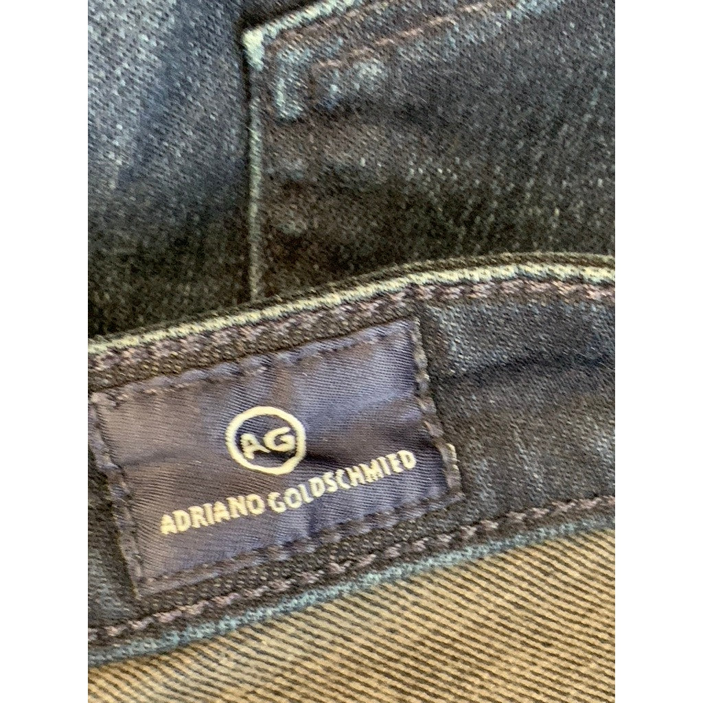 ADRIANO GOLDSCHMIED Women's Blue The Moto Zipper Hem Skinny Jean Leggings SZ 29