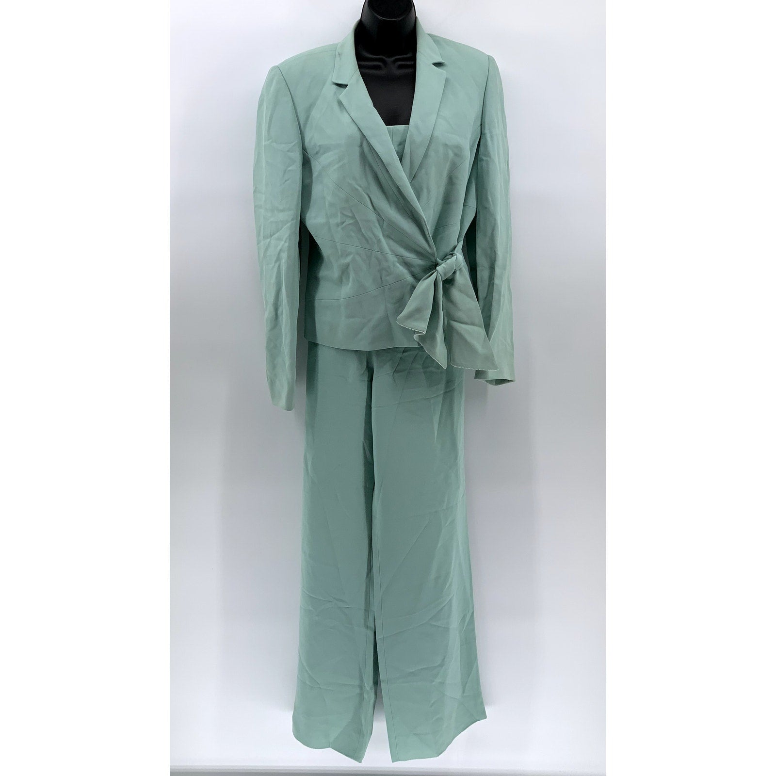 CARLISLE Women's Vintage Teal 3pc Pant Suit Set SZ 10