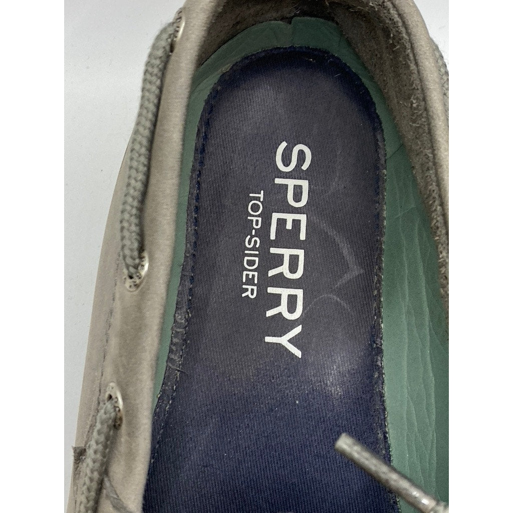 SPERRY Men's Brown Leather Top-Sider Round-Toe Slip-On Casual Shoes SZ 11.5