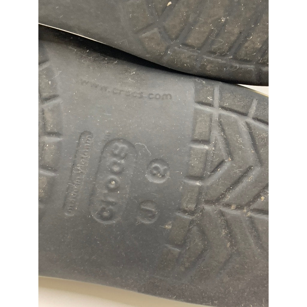 CROCS Baby Black-White Crocband Classic Shoes SZ J2